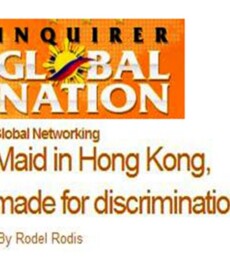BEST PRINT AWARD (ARTICLE) - MAID IN HONG KONG, MADE FOR DISCRIMINATION (USA) BEST PRINT AWARD (ARTICLE)