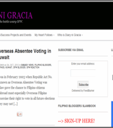 BEST INTERACTIVE MEDIA (BLOG) - DIARY NI GRACIA (Kuwait) BEST INTERACTIVE MEDIA (BLOG)